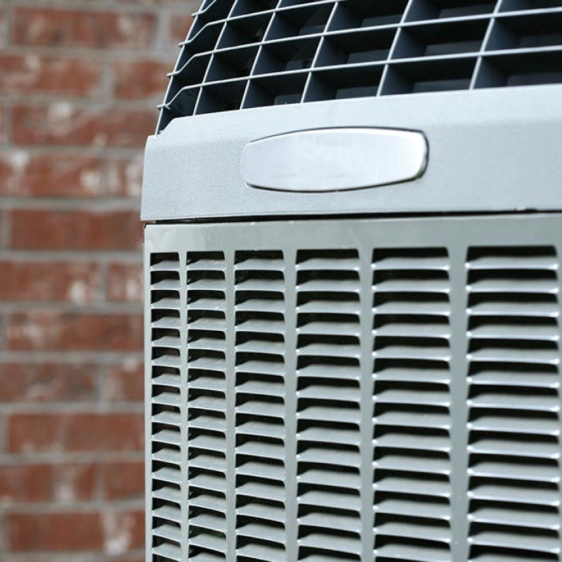 gray hvac unit and brick wall belleville ilL